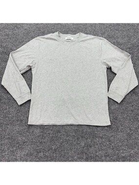 Venroy Standard Long Sleeve T Shirt Crew Neck Minimalist 100% Cotton Mens Medium
